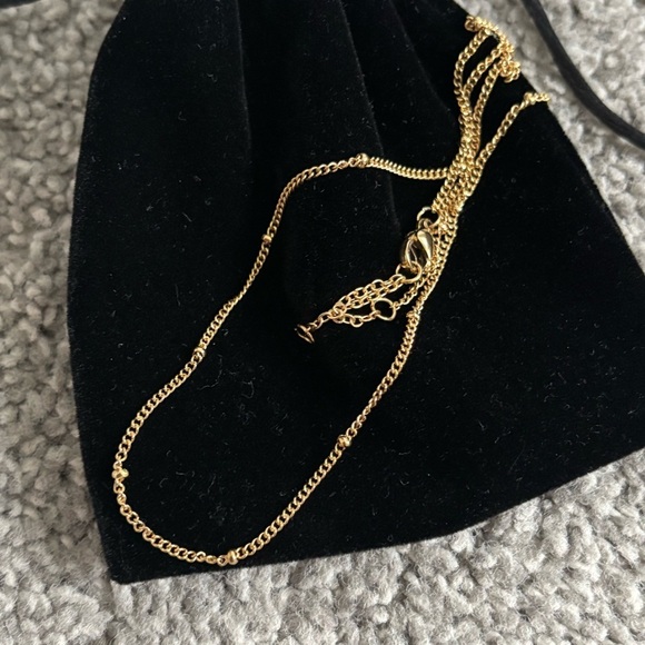 3/$25 Gold Small Beaded Chain Necklace - Picture 3 of 4